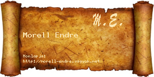 Morell Endre névjegykártya